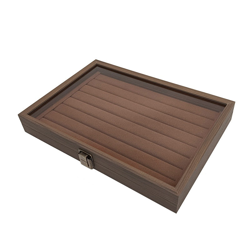 Wooden Jewellery Storage Box &ndash; Organiser Case for Rings, Earrings & Accessories