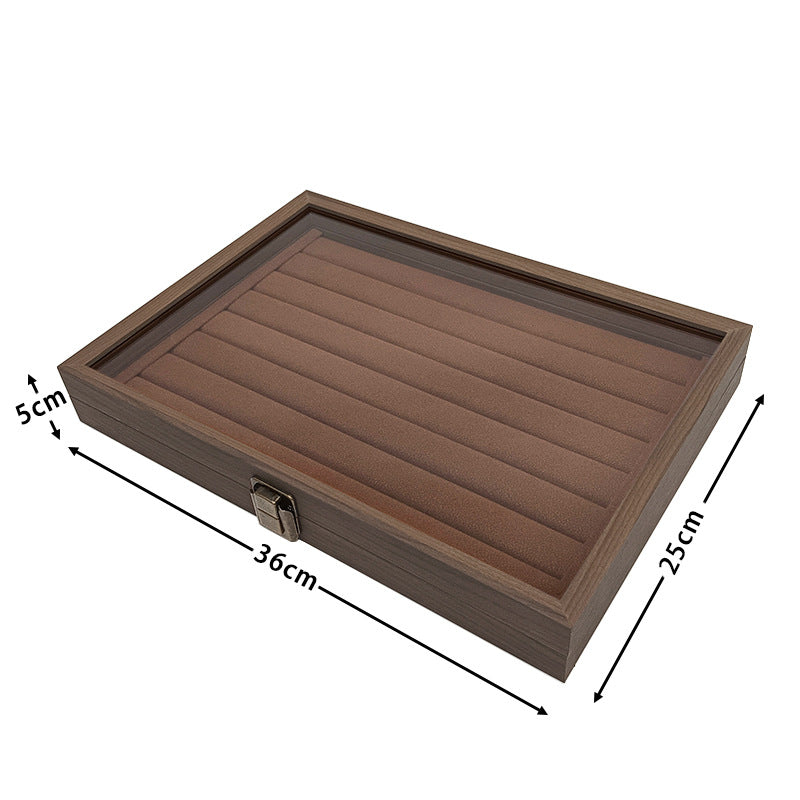 Wooden Jewellery Storage Box &ndash; Organiser Case for Rings, Earrings & Accessories
