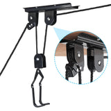 Heavy Duty Bike Hoist Pulley Lift &ndash; Garage Ceiling Bicycle Storage Rack w/ Lock - Extra Image