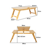 Folding Laptop Bed Table &ndash; Portable Rectangular Desk for Bedroom & Home Workstation