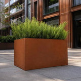 Corten Steel Planter Box 62x40x39cm Outdoor Garden Raised Bed Rust Finish