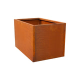 Corten Steel Planter Box 62x40x39cm Outdoor Garden Raised Bed Rust Finish - Top-Down View
