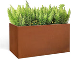 Corten Steel Planter Box 62x40x39cm Outdoor Garden Raised Bed Rust Finish
