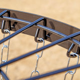 Disc Golf Basket 24 Chain Portable Target with 6 Discs Set - Close-Up Angle