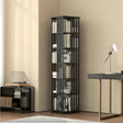 360 Rotating Bookshelf Bamboo Storage Display Rack Shelving in Black