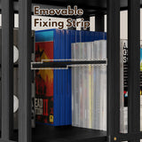 360 Rotating Bookshelf Bamboo Storage Display Rack Shelving in Black - Extra Image