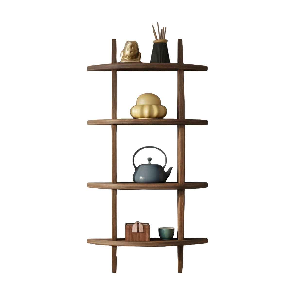 Wall Mounted Solid Wood Shelf Display Stand for Home & Office