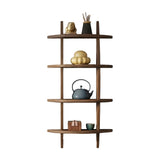 Wall Mounted Solid Wood Shelf Display Stand for Home & Office - 45-Degree Angle