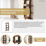 Wall Mounted Solid Wood Shelf Display Stand for Home & Office