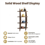 Wall Mounted Solid Wood Shelf Display Stand for Home & Office