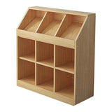 Slanted Top Bookcase Bookshelf Classroom Storage Cabinet - 45-Degree Angle