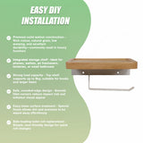 Toilet Paper Holder with Shelf Wall Mounted Bathroom Storage