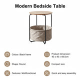 Modern Bedside Table Nightstand Storage for Bedroom or Living Room