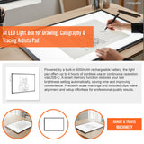 A1 LED Light Box for Drawing, Calligraphy & Tracing Artists Pad - Rear View