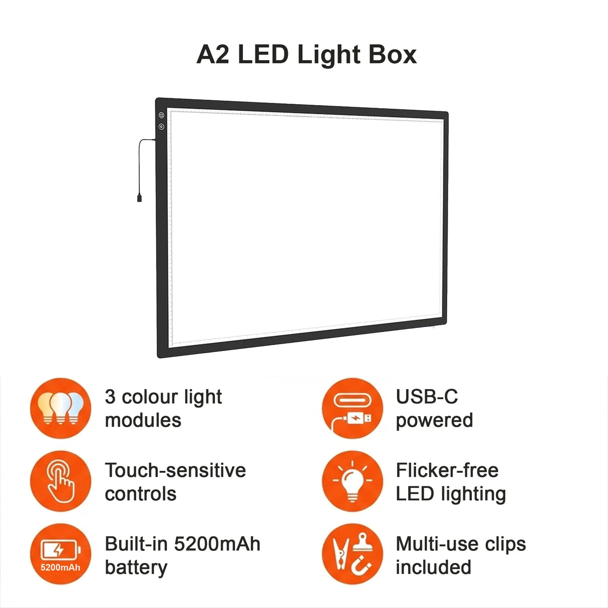 A2 LED Light Box for Drawing, Calligraphy & Tracing Artists Pad