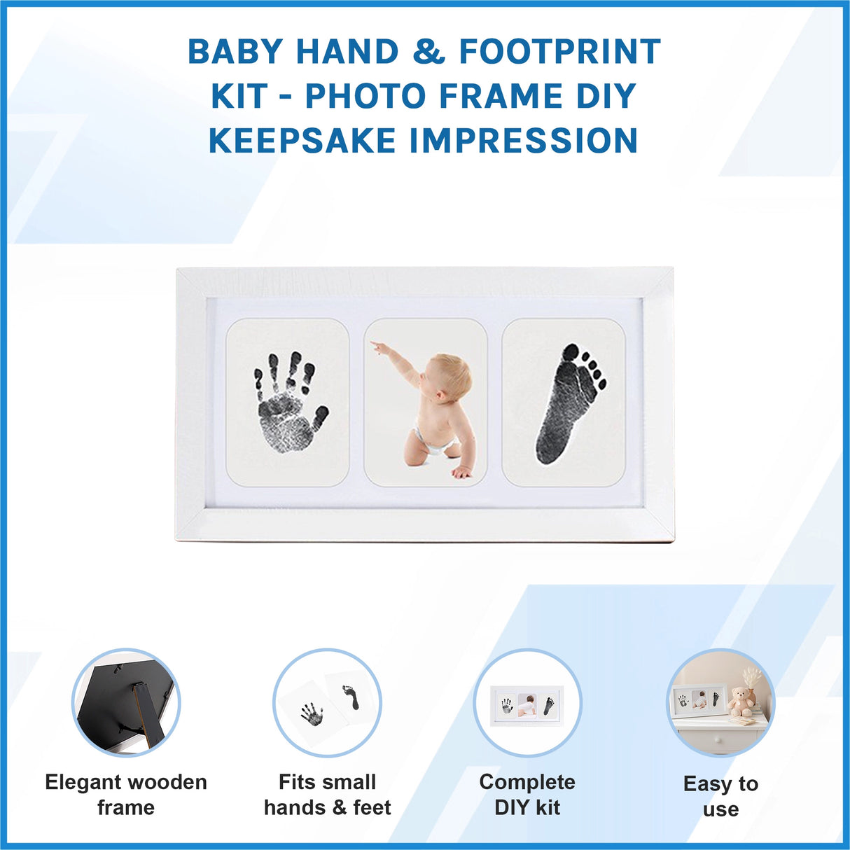 Baby Hand & Footprint Kit - Photo Frame DIY Keepsake Impression