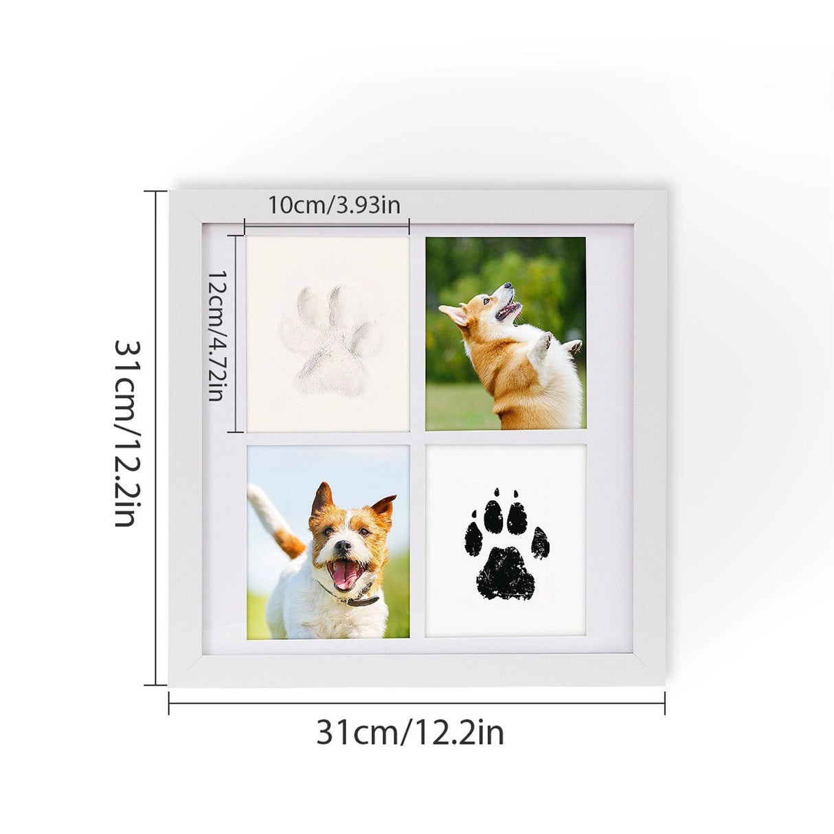 Pet Paw Print Kit DIY Photo Frame for Dogs & Cats Keepsake