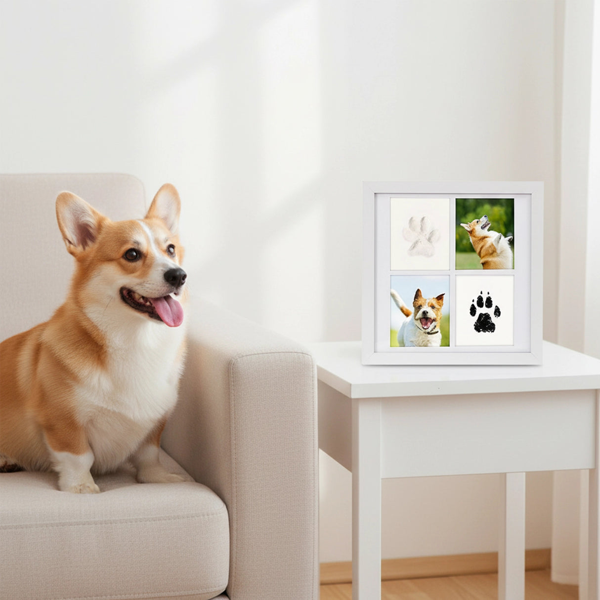 Pet Paw Print Kit DIY Photo Frame for Dogs & Cats Keepsake