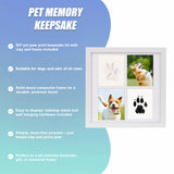 Pet Paw Print Kit DIY Photo Frame for Dogs & Cats Keepsake - Top-Down View
