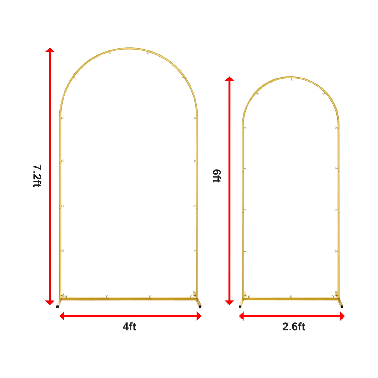 Arch Backdrop Stand with White & Yellow Cover Set for Weddings Events