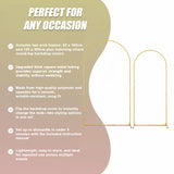 Arch Backdrop Stand with White & Yellow Cover Set for Weddings Events