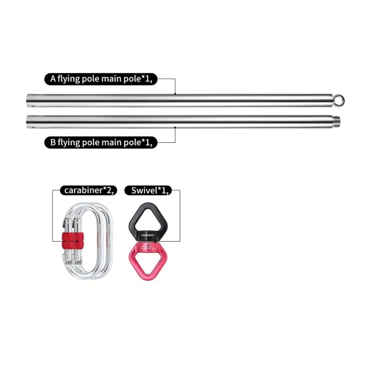 2m Pole Dancing Fitness Pole for Aerial Dance Training at Home