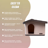 Plastic Dog House Kennel Shelter for Indoor & Outdoor Pets Weatherproof - Extra Image