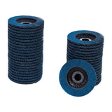 40 Grit Zirconia Flap Discs 4.5in 40 Pack for Angle Grinder Grinding - Top-Down View