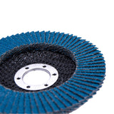 40 Grit Zirconia Flap Discs 4.5in 40 Pack for Angle Grinder Grinding - Close-Up Angle