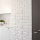 3D Brick Wall Tile Stickers 60x30cm &ndash; 50 Pack Peel & Stick Wallpaper - Side View