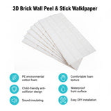 3D Brick Wall Tile Stickers 60x30cm &ndash; 50 Pack Peel & Stick Wallpaper