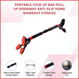 Portable Chin Up Bar Pull Up Doorway Anti-Slip Home Workout Fitness