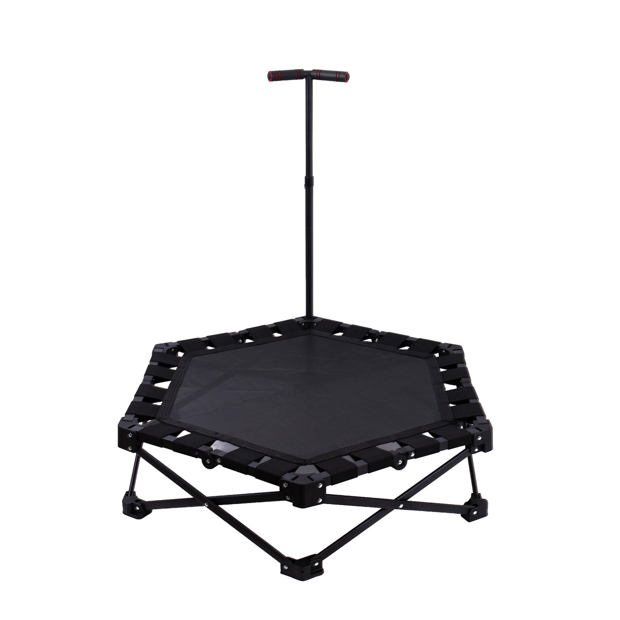 Foldable Fitness Trampoline with Handle Compact Folding Rebounder