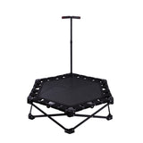 Foldable Fitness Trampoline with Handle Compact Folding Rebounder - 45-Degree Angle