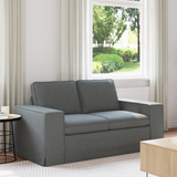 Sofa Dark Grey 162 x 80 x 82 cm Fabric - Front View