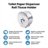 304 Stainless Steel Toilet Paper Dispenser Roll Tissue Holder - Extra Image