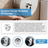 304 Stainless Steel Toilet Paper Dispenser Roll Tissue Holder