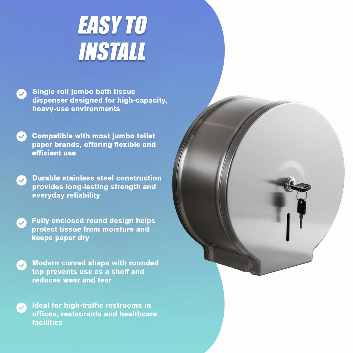 304 Stainless Steel Toilet Paper Dispenser Roll Tissue Holder