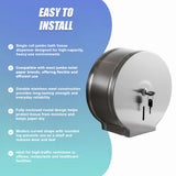 304 Stainless Steel Toilet Paper Dispenser Roll Tissue Holder - Extra Image