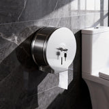 304 Stainless Steel Toilet Paper Dispenser Roll Tissue Holder - Close-Up Angle