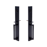 Matte Black Single Door Handle Set Dummy Front Entry Deadbolt Lock