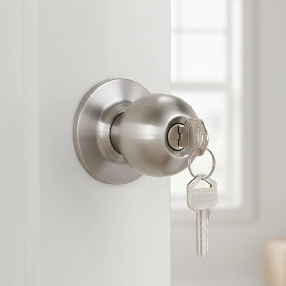 Round Door Lock Knob Set for Internal and Entry Doors