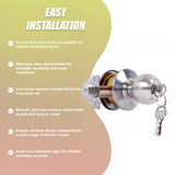 Round Door Lock Knob Set for Internal and Entry Doors