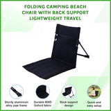 Folding Camping Beach Chair with Back Support Lightweight Travel