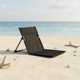 Folding Camping Beach Chair with Back Support Lightweight Travel - Close-Up Angle