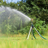 Tripod Rotating Sprinkler Automatic Irrigation Garden Watering - Side View