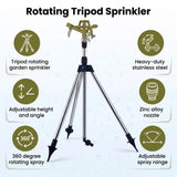 Tripod Rotating Sprinkler Automatic Irrigation Garden Watering - Low Angle