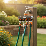 4 Way Hose Splitter Tap Garden Water Irrigation Distributor Valve