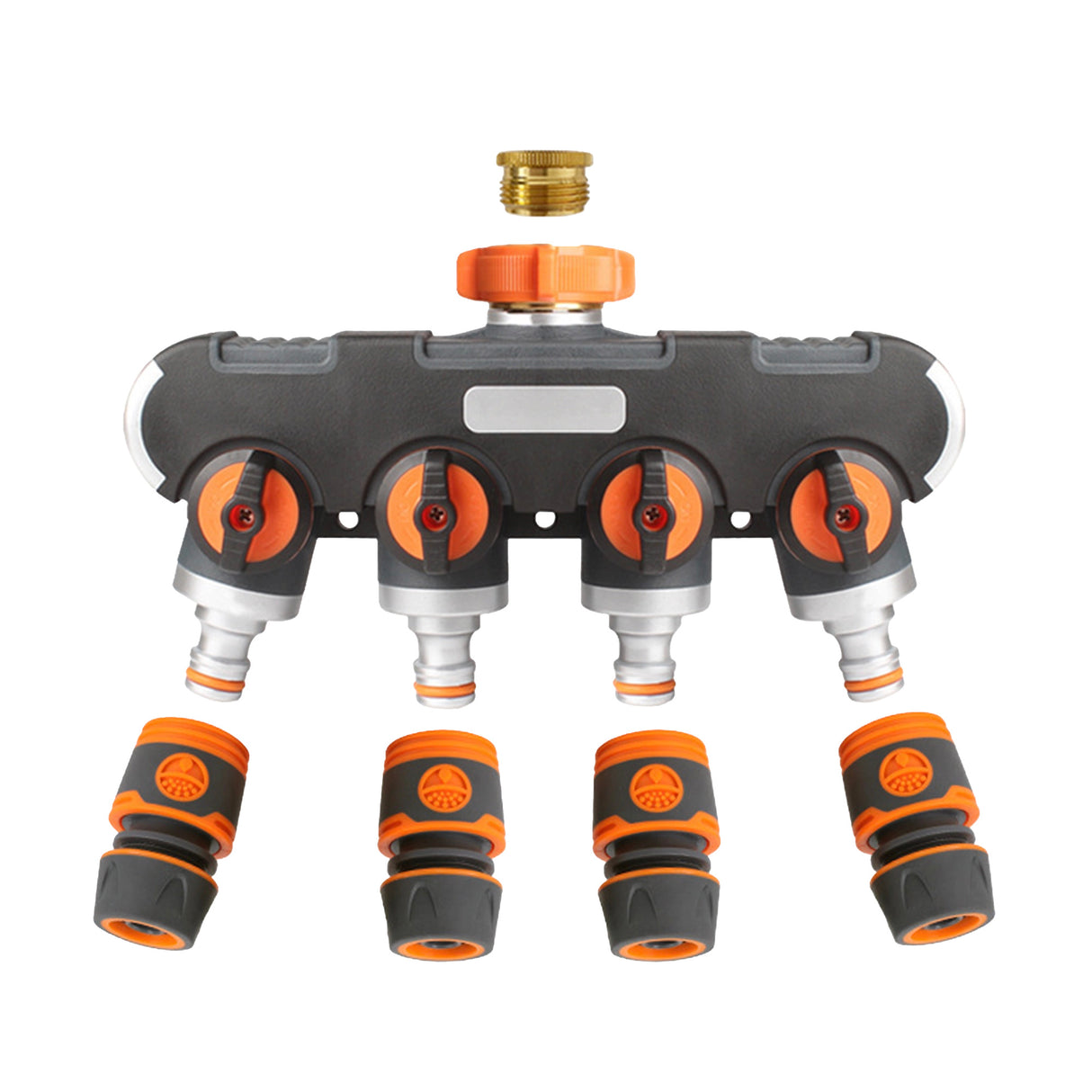 4 Way Hose Splitter Tap Garden Water Irrigation Distributor Valve
