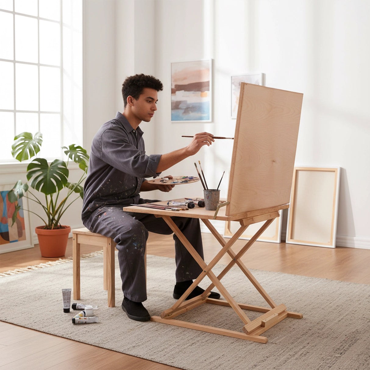 Portable Foldable Art Sketching Table Painting Drawing Easel Artists